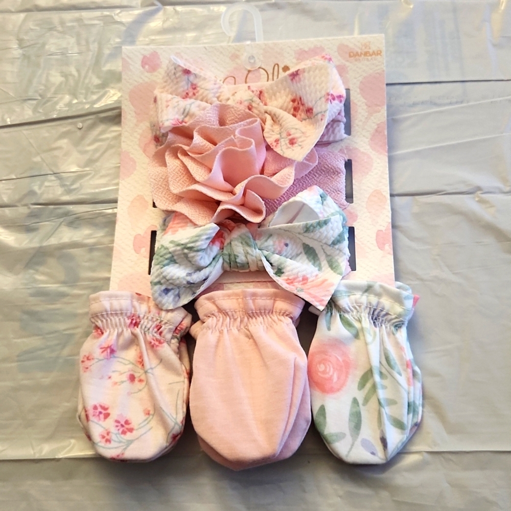 DanBar Ava Olivia bows and mittins set